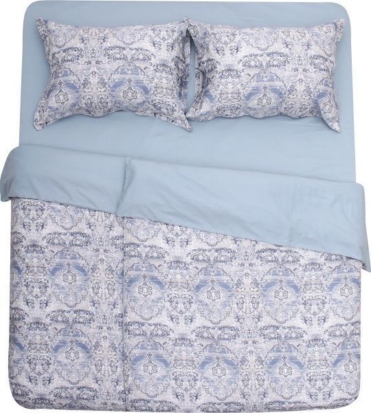 Комплект постільної білизни Antic сімейний синій Mascioni 
