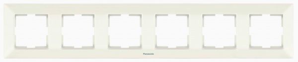 Рамка шестиместная Panasonic Arkedia Slim горизонтальная кремовый 480500138