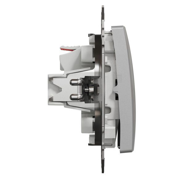 Выключатель двухклавишный Schneider Electric Sedna Design без подсветки 10 А 250В алюминий SDD113105