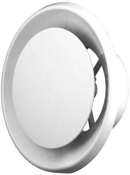 Анемостат MiniMax вентиляційний з фланцем і пружинним кріпленням d100 х d205 х 80 мм (2301) пластик білий