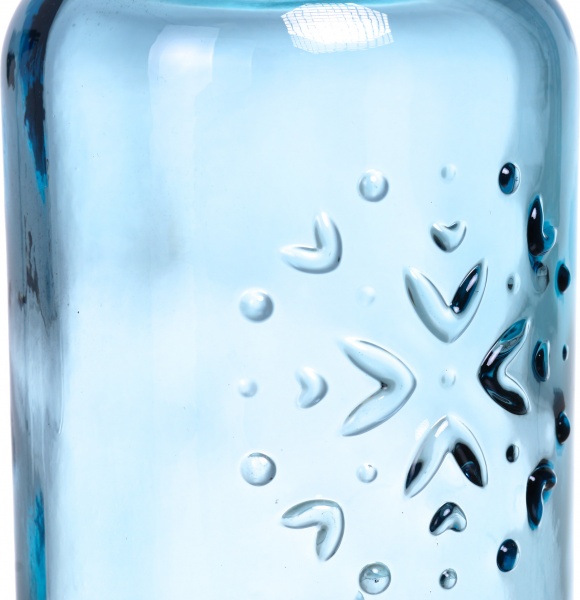 Ваза стеклянная голубая ALPINE San Miguel