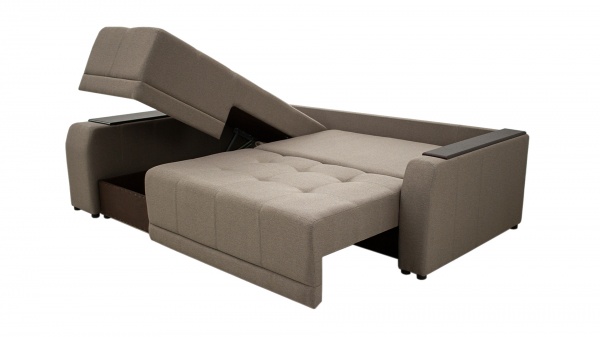 Диван кутовий Кедр ПЛЕЙН лівий (7) капучино 2400x1700x880 мм