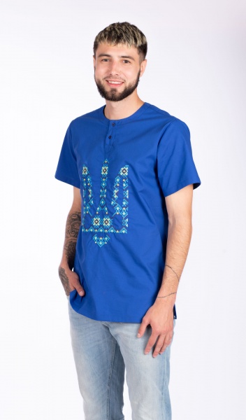 Вишиванка Едельвіка 79-22/00 Тризуб синій р. XL 