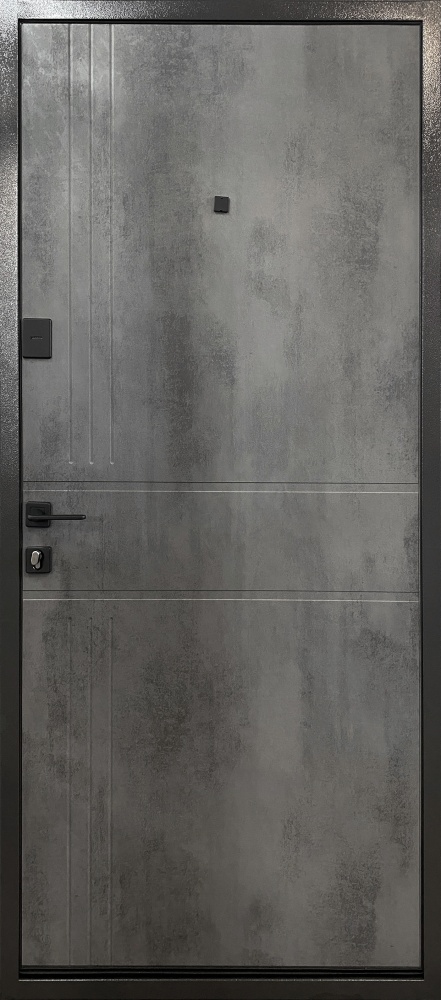 Дверь входная Министерство дверей КУ-Оптима 360 Ч.Ф. (Улица) серый / оксид темный 2050x960 мм левая