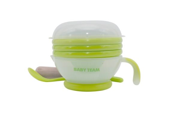 Набор посуды Baby Team Набор для кормления Baby Team многофункциональный,6095