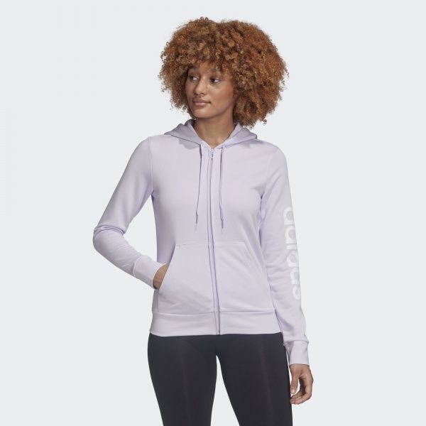 Джемпер Adidas W E LIN FZ HD FM6482 р. XL фіолетовий