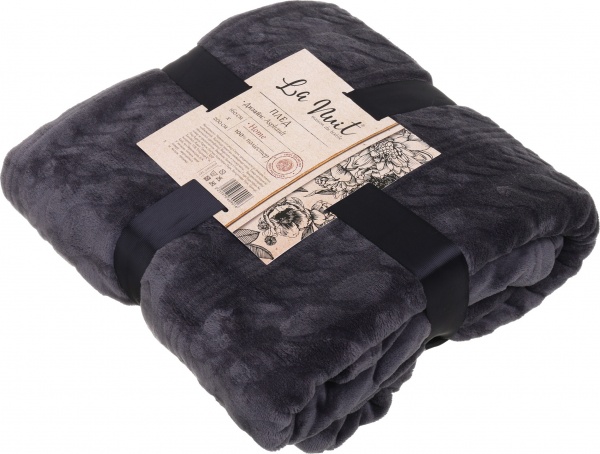 Плед Basic Asphault 160x200 см темно-серый La Nuit 