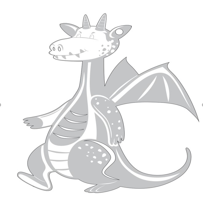 Декорация Дракон маленький Новогодний 3 7,6х10х0,3 см DRGNL3