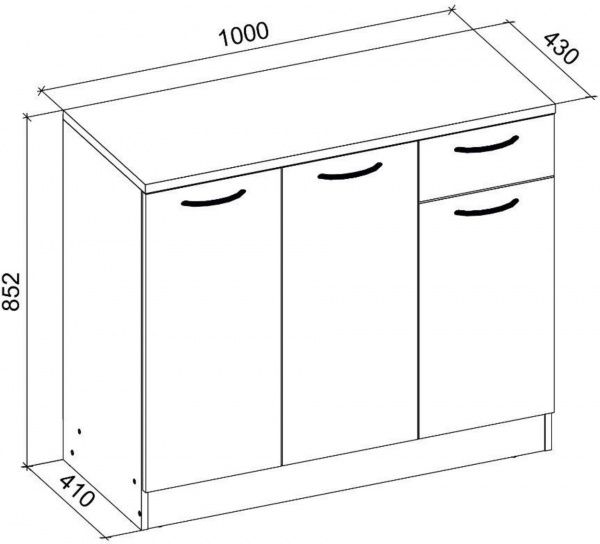 Буфет Грейд Palmer 100 низ белый 