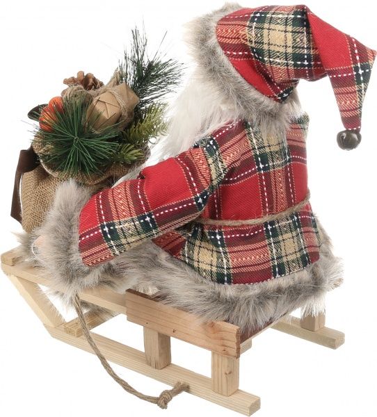 Декоративная фигура Дед Мороз на санях S1806A 40 см 
