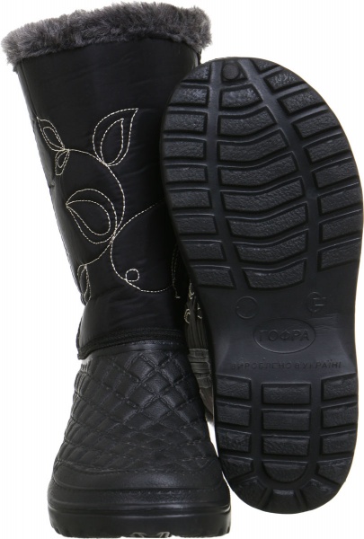 Чоботи Гофра жіночі (вставка хутро) р.37/38 чорний