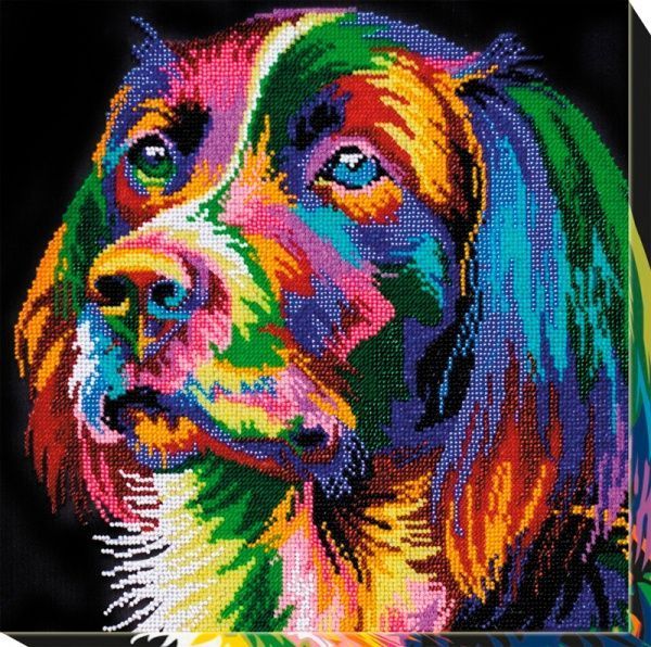 Набор для вышивания бисером на натуральном художественном холсте Преданный друг АВ-549 Абрис Арт 