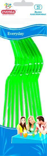 Набор вилок Eventa PS пластиковых в ассортименте 10 шт.