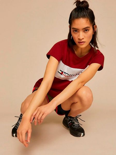 Футболка Tommy Hilfiger BLOCKED TEE LOGO S10S100331XAI M червоний