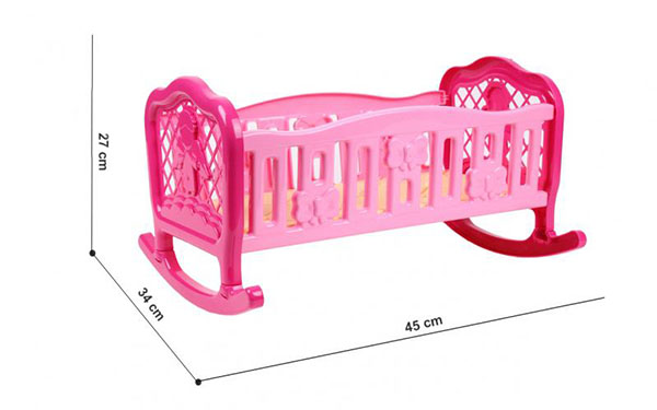 Ліжечко ТехноК рожева для ляльки 4524