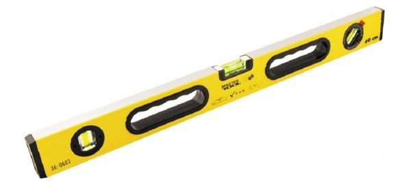 Уровень 60 см MASTERTOOL 3 капсулы фрезерованные поверхности профи 36-0603