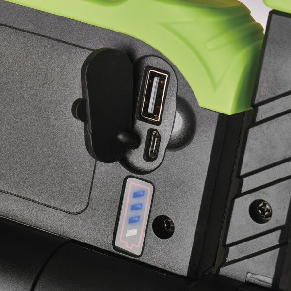 Фонарь прожекторный Emos LED 20W 2000Lm Li-Ion P4536 черно-зеленый 