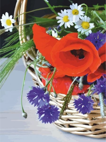 Холст на картоне с контуром Натюрморт№33 30x40 см Rosa Start 