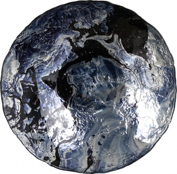 Блюдо глибоке Moon 32,5 см індіго/чорне Dekor Cam 