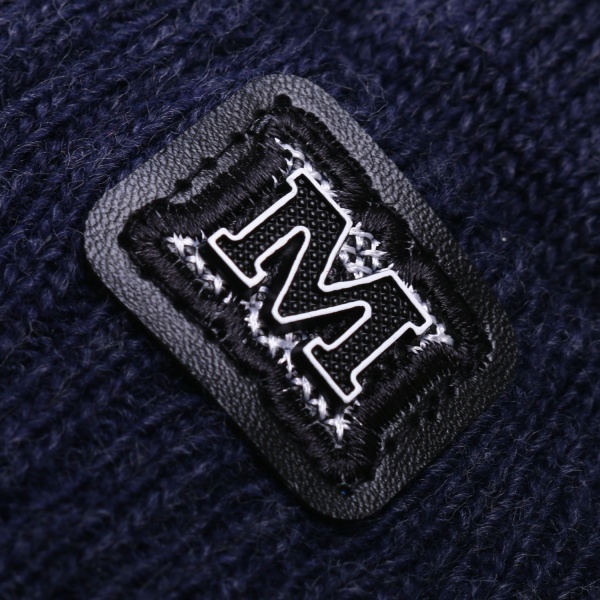 Шапочка дитяча для хлопчика Kraft+ р.50-52 темно-синій меланж 1624 