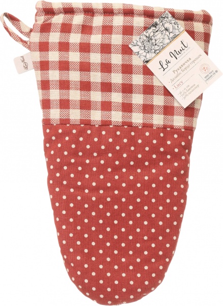 Прихватка Lucy Бордо горошок 21x36 см червоний La Nuit 