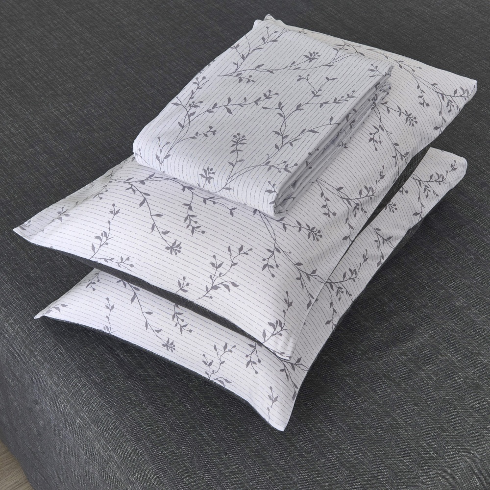 Комплект постільної білизни Marmaris 2 сірий із білим La Nuit