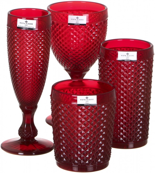 Набор бокалов для шампанского Bicos Cinza красный 190 мл 4 шт. 49000089 Vista Alegre