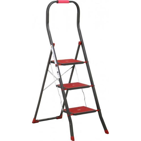 Лестница Eurogold металлическая 3 ступени, с удлиненной ручкой D2023HSR