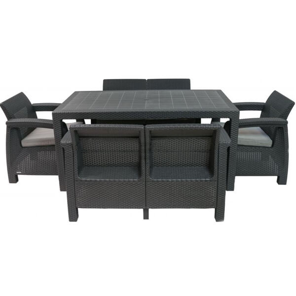 Комплект мебели Keter Corfu Fiesta set антрацит