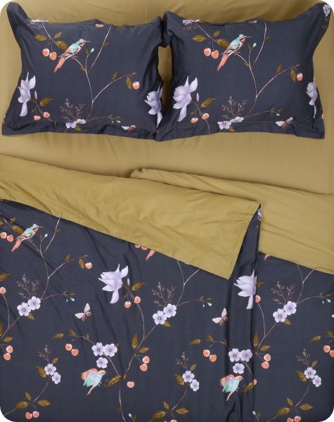 Комплект постельного белья Magnificence D семейный разноцветный принт La Nuit 