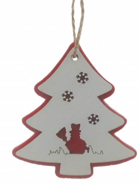 Декоративная подвеска Елка 8,5 см разноцветный 6014-15