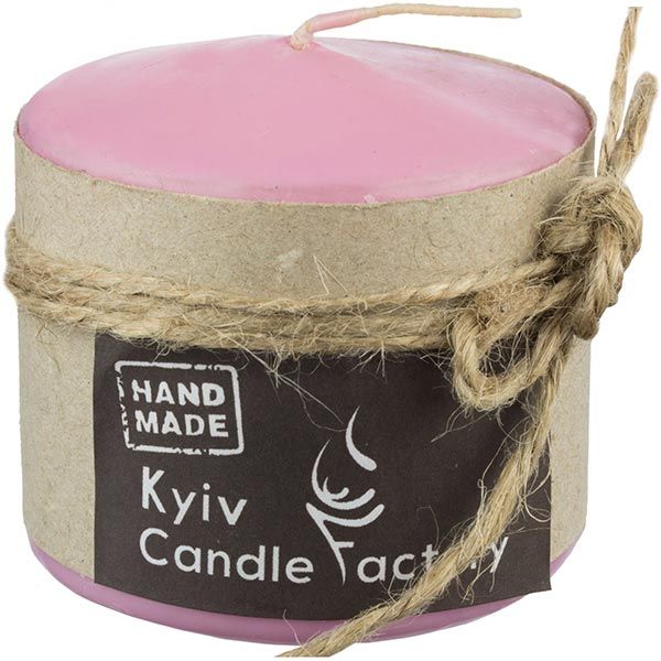 Свеча Candle Factory EcoLife розовая пастельная 60 мм
