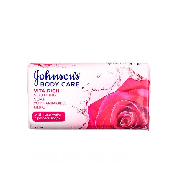 Мыло Johnson's Body Care Vita Rich успокаивающее с розовой водой 125 г
