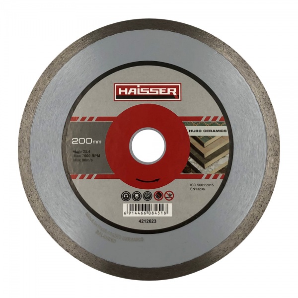Диск алмазний відрізний Haisser Hurd ceramics 4212623 200x2,0x25,4 108451