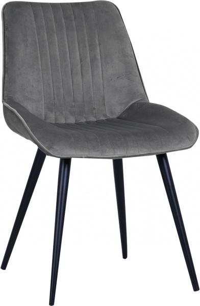 Стілець обідній Nowy Styl NICOLE III HN BLACK (BOX-2) (CH) PUMA-03 сірий / чорний