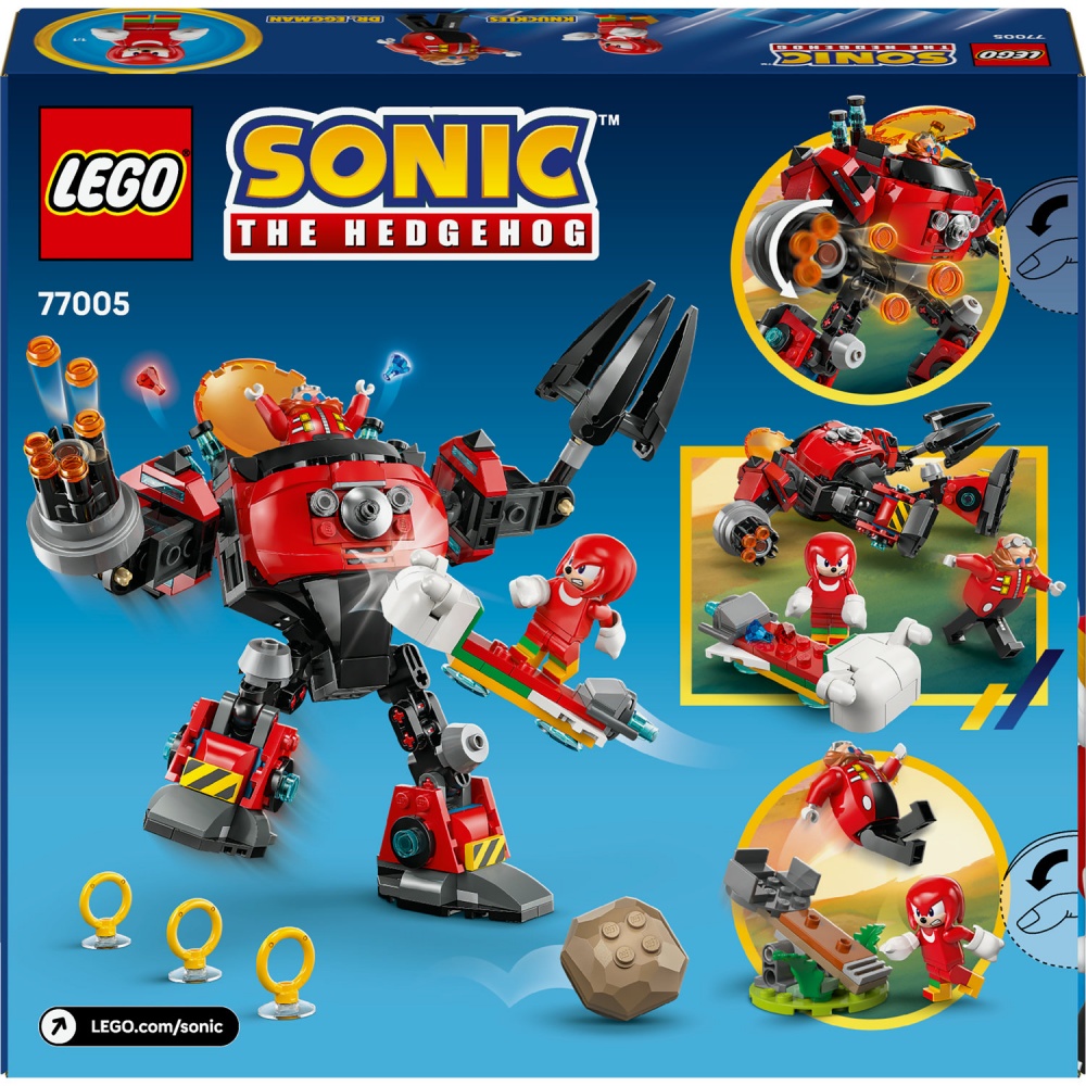 Конструктор LEGO Sonic Knuckles против Dr. Eggman Egg Crusher Mech 77005