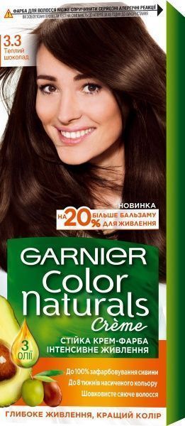 Крем-фарба для волосся Garnier Color Naturals 3.3 теплий шоколад