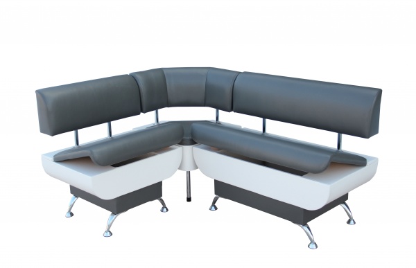 Куточок кухонний Берегиня Капучино білий сірий 