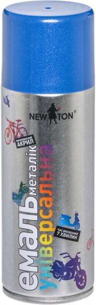 Эмаль аэрозольная универсальная Mеталлик New Ton синий 400 мл