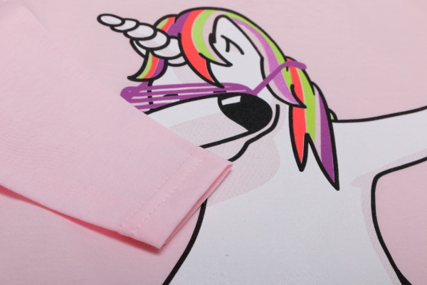 Футболка для девочек Luna Kids с принтом Dabbing Unicorn р.104 розовый 