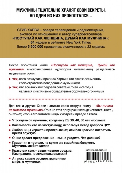Книга Стів Харві «Вы ничего не знаете о мужчинах» 978-617-7347-22-3