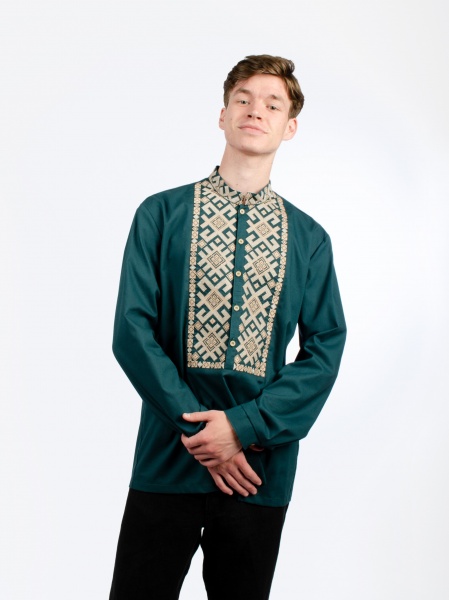 Вышиванка Эдельвика зеленый р. S 231-22/00 