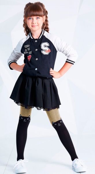 Колготки детские Giulia D003 LITTLE KIDS sand р.98-104 бежевыйчерный 