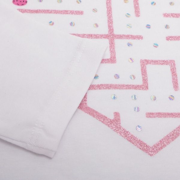 Футболка для дівчаток 5.10.15. 3H3916 р.92 білий із принтом 