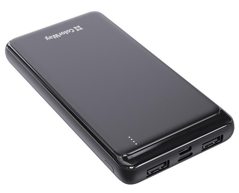 Повербанк ColorWay 10000 mAh black (CW-PB100LPF2BK)