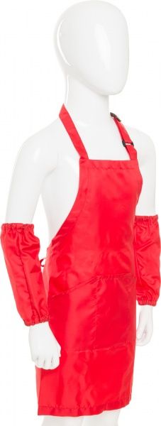 Фартух з нарукавниками дитячий 55x44 см червоний ROSA