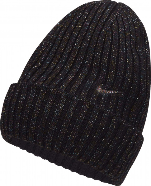 Шапка Nike W NSW BEANIE UTILITY SWOOSH DM8404-010 р.OS черный