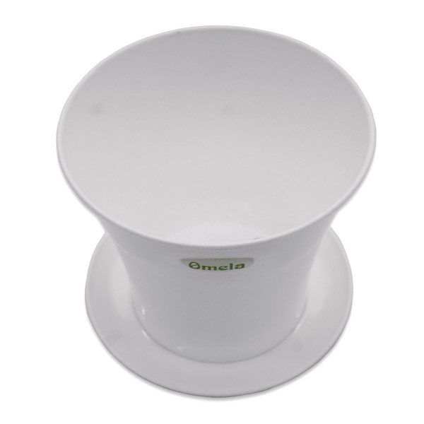 Горщик пластиковий Омела Акварель 1,3 л D 15 круглий білий 