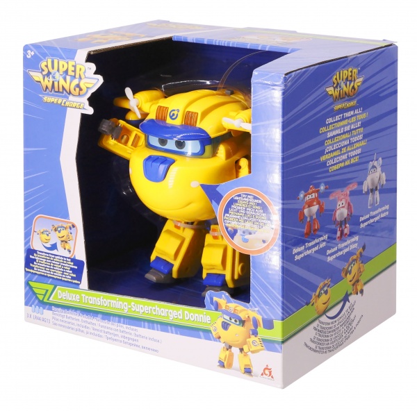 Іграшка-трансформер Super Wings Supercharge Lights&Sounds Donnie Донні світло звук EU740432 