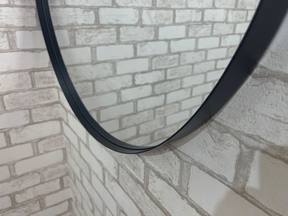 Зеркало настенное круг в металл. раме d 700 мм TM30095-BLK-черное